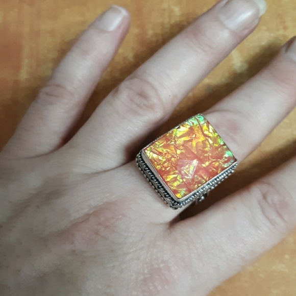Handmade Jewelry - New Triplet Opal 925 Silver Ring.